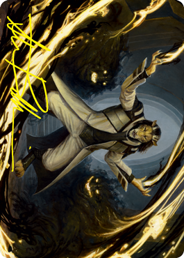 Leonin Lightscribe Art Card (Gold-Stamped Signature) [Strixhaven: School of Mages Art Series] | Gamers Paradise