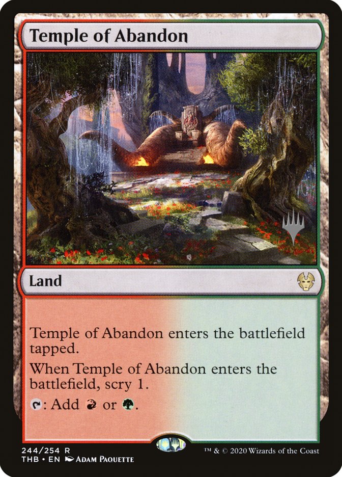 Temple of Abandon (Promo Pack) [Theros Beyond Death Promos] | Gamers Paradise