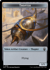 Aetherborn (Ripple Foil) // Thopter Double-Sided Token [Modern Horizons 3 Commander Tokens] | Gamers Paradise