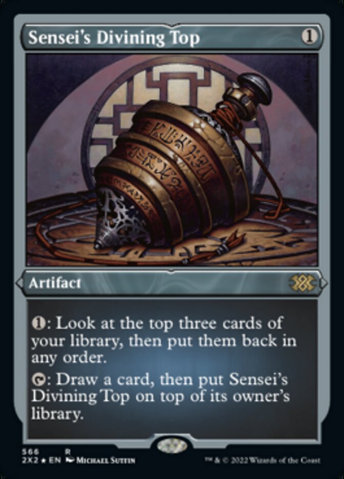 Sensei's Divining Top (Foil Etched) [Double Masters 2022] | Gamers Paradise