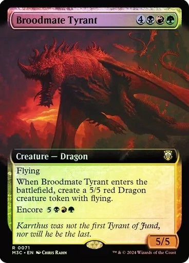 Broodmate Tyrant (Extended Art) (Ripple Foil) [Modern Horizons 3 Commander] | Gamers Paradise