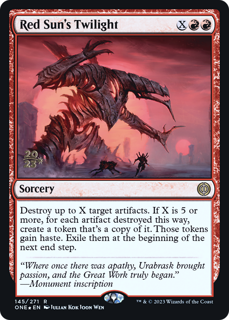 Red Sun's Twilight [Phyrexia: All Will Be One Prerelease Promos] | Gamers Paradise
