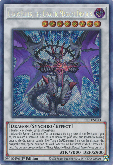 Chaos Ruler, the Chaotic Magical Dragon [ROTD-EN043] Secret Rare | Gamers Paradise