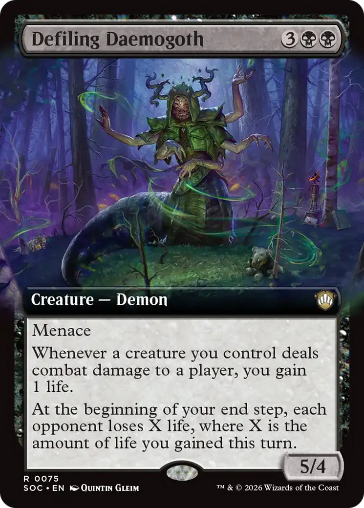 Defiling Daemogoth (Extended Art) [Secrets of Strixhaven Commander] | Gamers Paradise