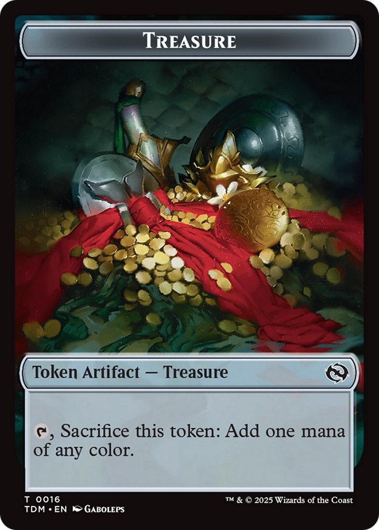 Zombie Druid // Treasure Double-Sided Token [Tarkir: Dragonstorm Tokens] | Gamers Paradise