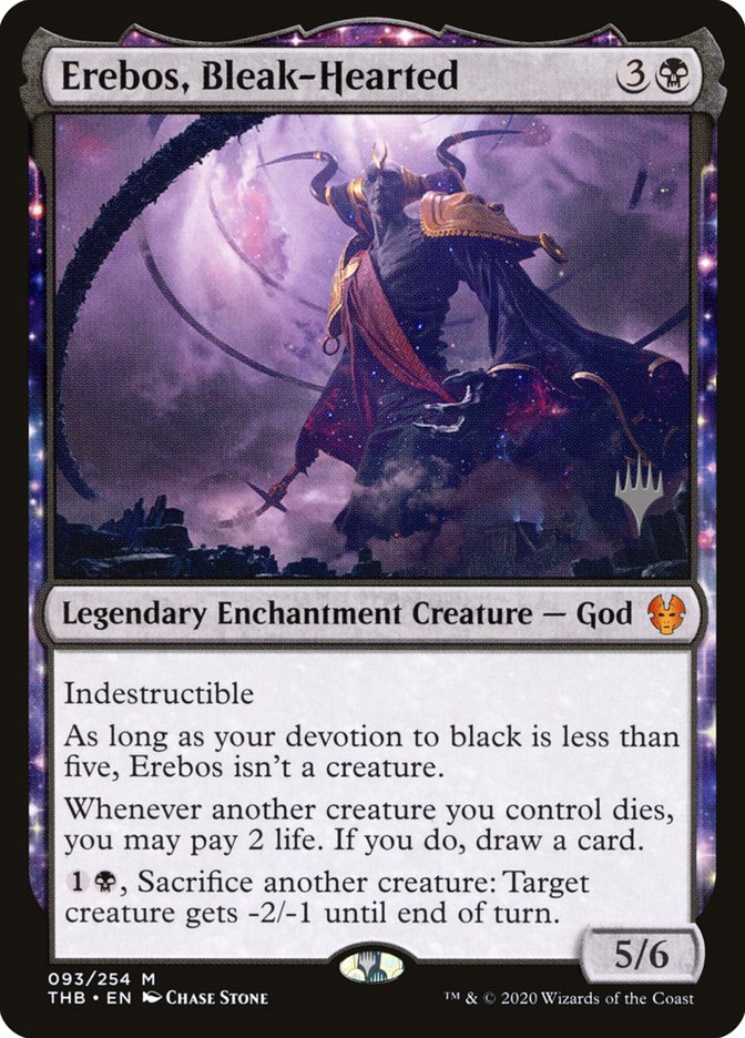 Erebos, Bleak-Hearted (Promo Pack) [Theros Beyond Death Promos] | Gamers Paradise
