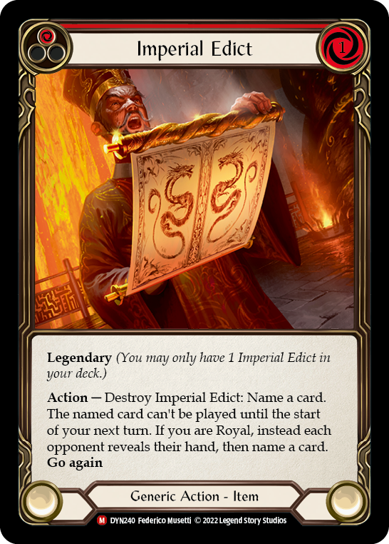 Imperial Edict [DYN240] (Dynasty)  Cold Foil | Gamers Paradise