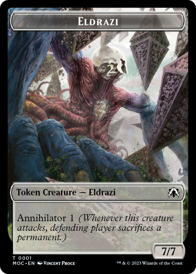 Eldrazi // Angel (4) Double-Sided Token [March of the Machine Commander Tokens] | Gamers Paradise