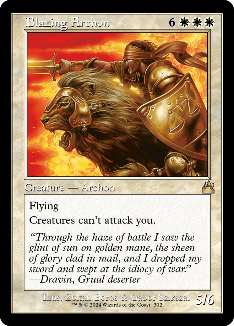 Blazing Archon (Retro Frame) [Ravnica Remastered] | Gamers Paradise
