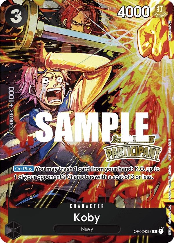 Koby (Online Regional 2023) [Participant] [One Piece Promotion Cards] | Gamers Paradise