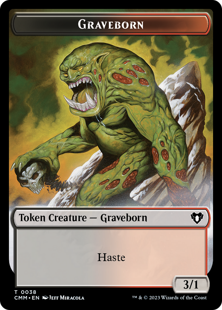 Spirit (0010) // Graveborn Double-Sided Token [Commander Masters Tokens] | Gamers Paradise