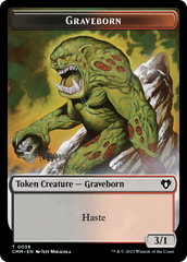 Spirit (0010) // Graveborn Double-Sided Token [Commander Masters Tokens] | Gamers Paradise