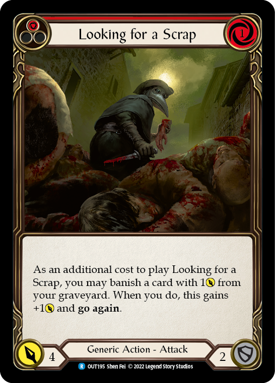 Looking for a Scrap (Red) [OUT195] (Outsiders)  Rainbow Foil | Gamers Paradise