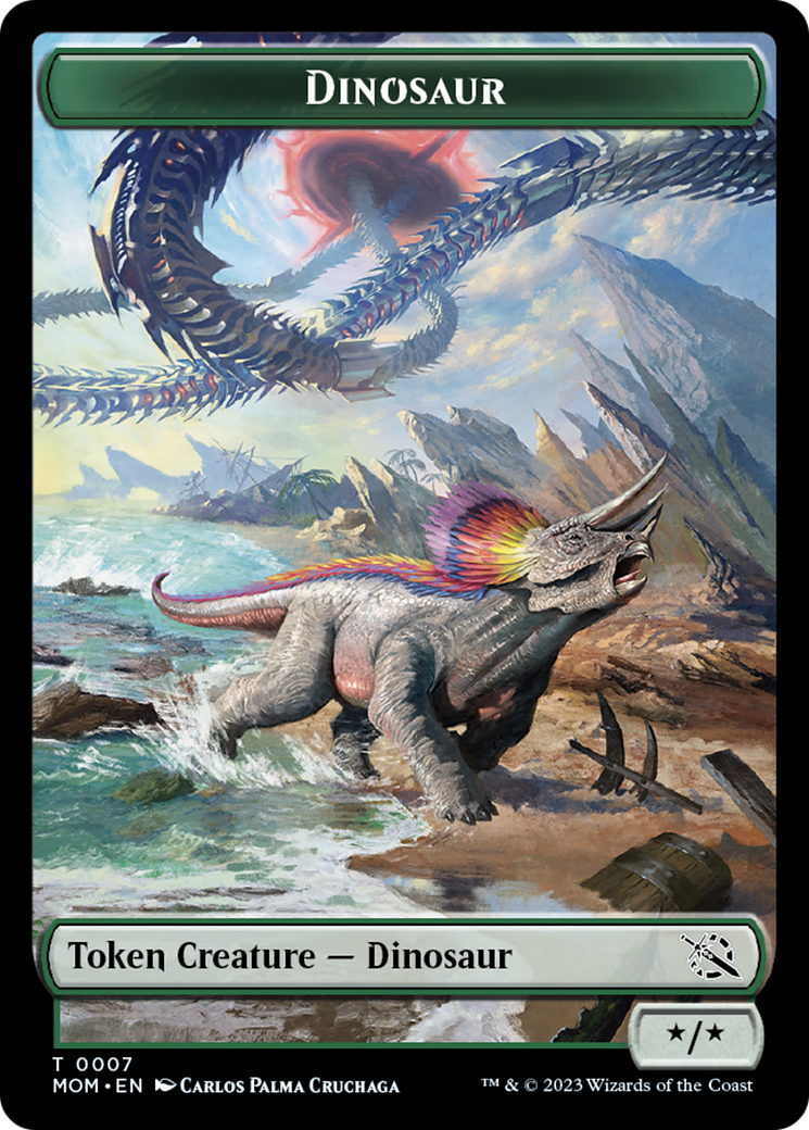 Treasure (21) // Dinosaur Double-Sided Token [March of the Machine Tokens] | Gamers Paradise