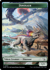 Soldier // Dinosaur Double-Sided Token [March of the Machine Tokens] | Gamers Paradise