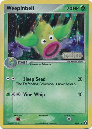 Weepinbell (47/92) (Stamped) [EX: Legend Maker] | Gamers Paradise