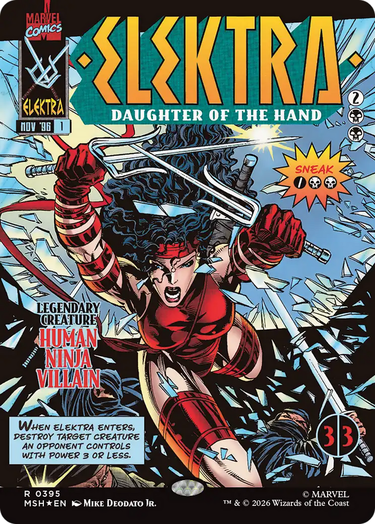 Elektra, Daughter of the Hand (Borderless) (395) [Marvel Super Heroes] | Gamers Paradise