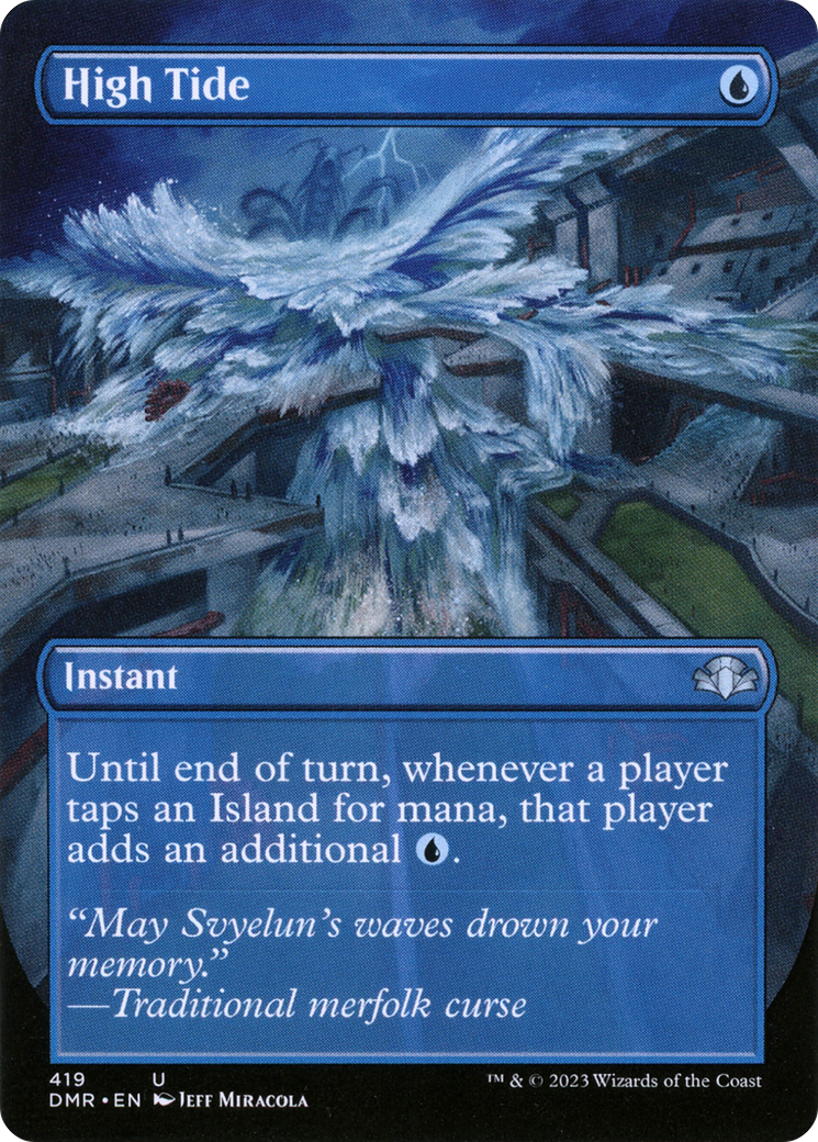 High Tide (Borderless Alternate Art) [Dominaria Remastered] | Gamers Paradise