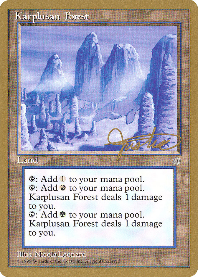 Karplusan Forest (Mark Justice) [Pro Tour Collector Set] | Gamers Paradise