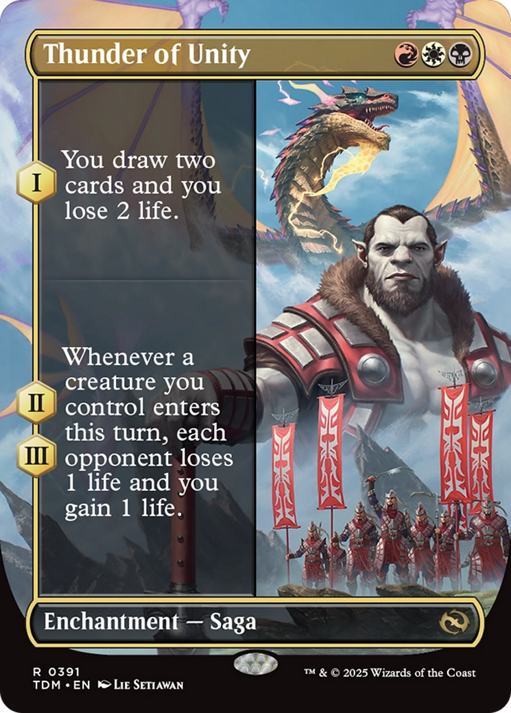 Thunder of Unity (Borderless) [Tarkir: Dragonstorm] | Gamers Paradise