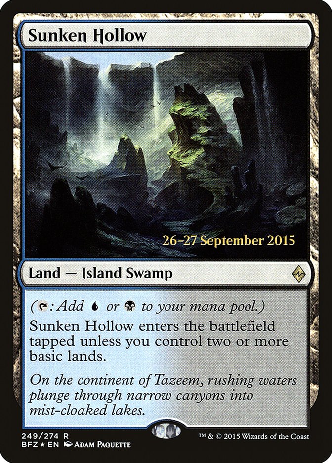 Sunken Hollow [Battle for Zendikar Prerelease Promos] | Gamers Paradise