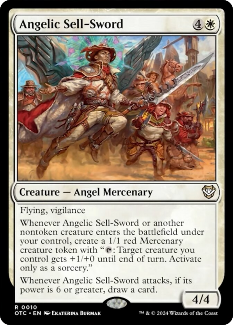 Angelic Sell-Sword [Outlaws of Thunder Junction Commander] | Gamers Paradise