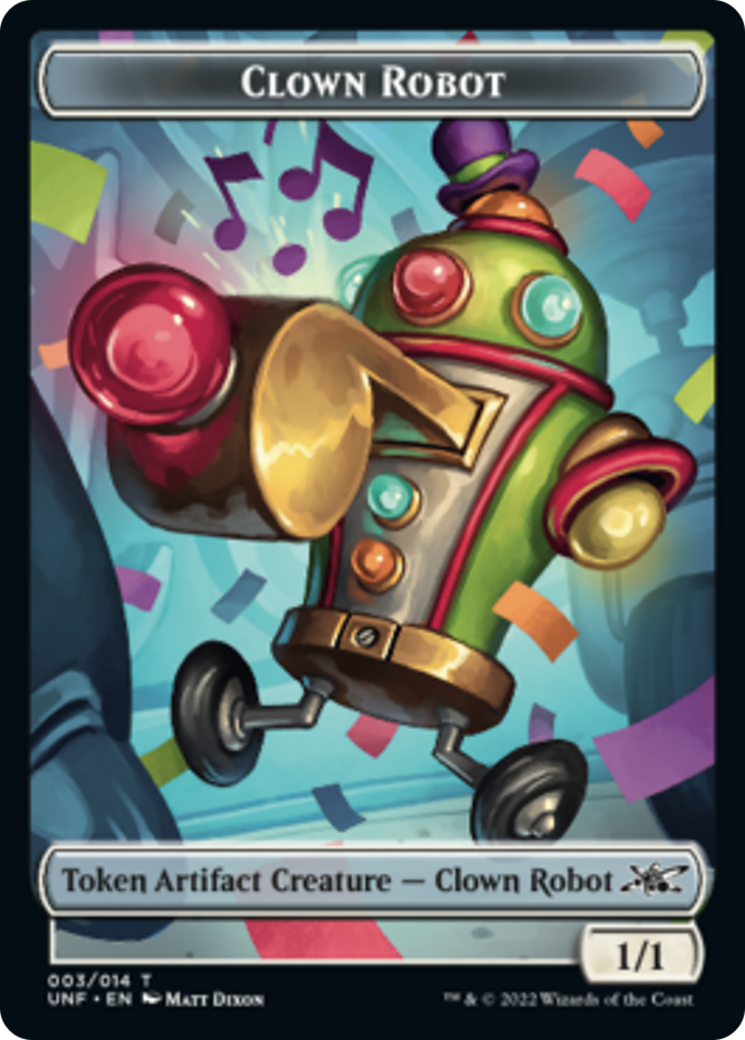Clown Robot (003) // Food (011) Double-Sided Token [Unfinity Tokens] | Gamers Paradise