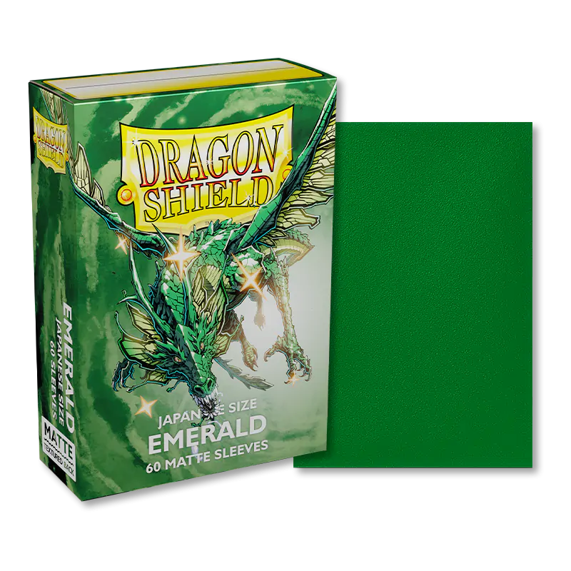 Dragon Shield: Japanese Size 60ct Sleeves - Emerald (Matte) | Gamers Paradise