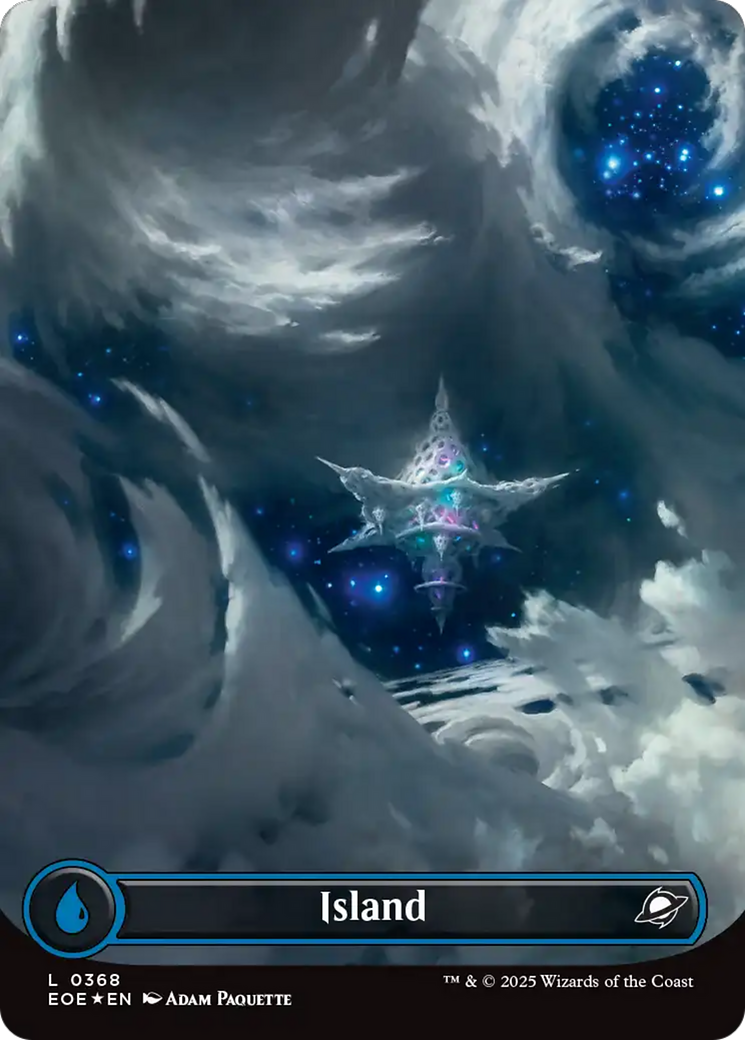Island (0368) (Borderless) (Galaxy Foil) [Edge of Eternities] | Gamers Paradise