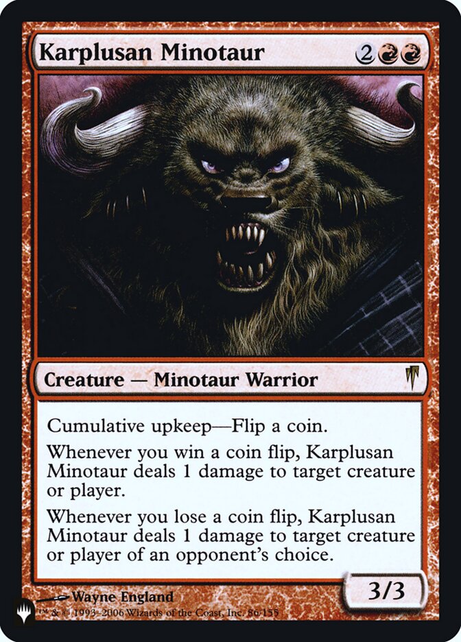 Karplusan Minotaur [Secret Lair: Heads I Win, Tails You Lose] | Gamers Paradise