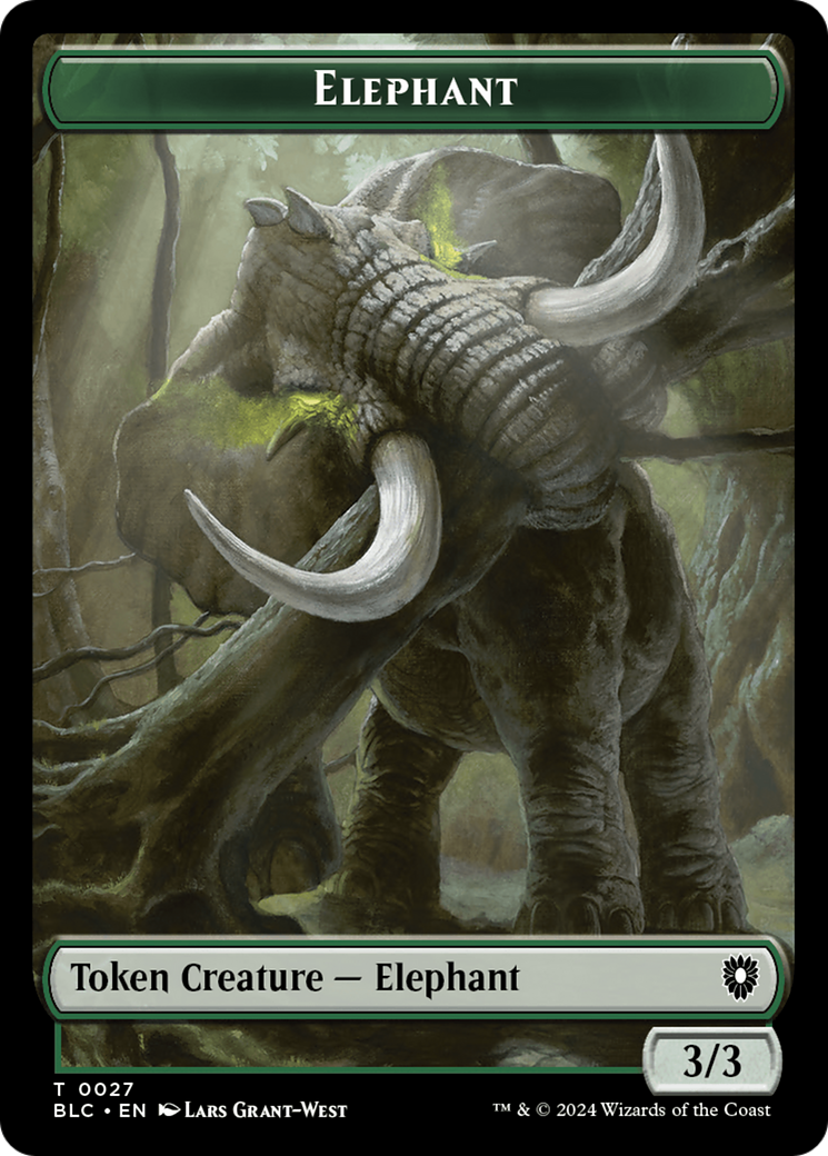Elephant // Squid Double-Sided Token [Bloomburrow Commander Tokens] | Gamers Paradise