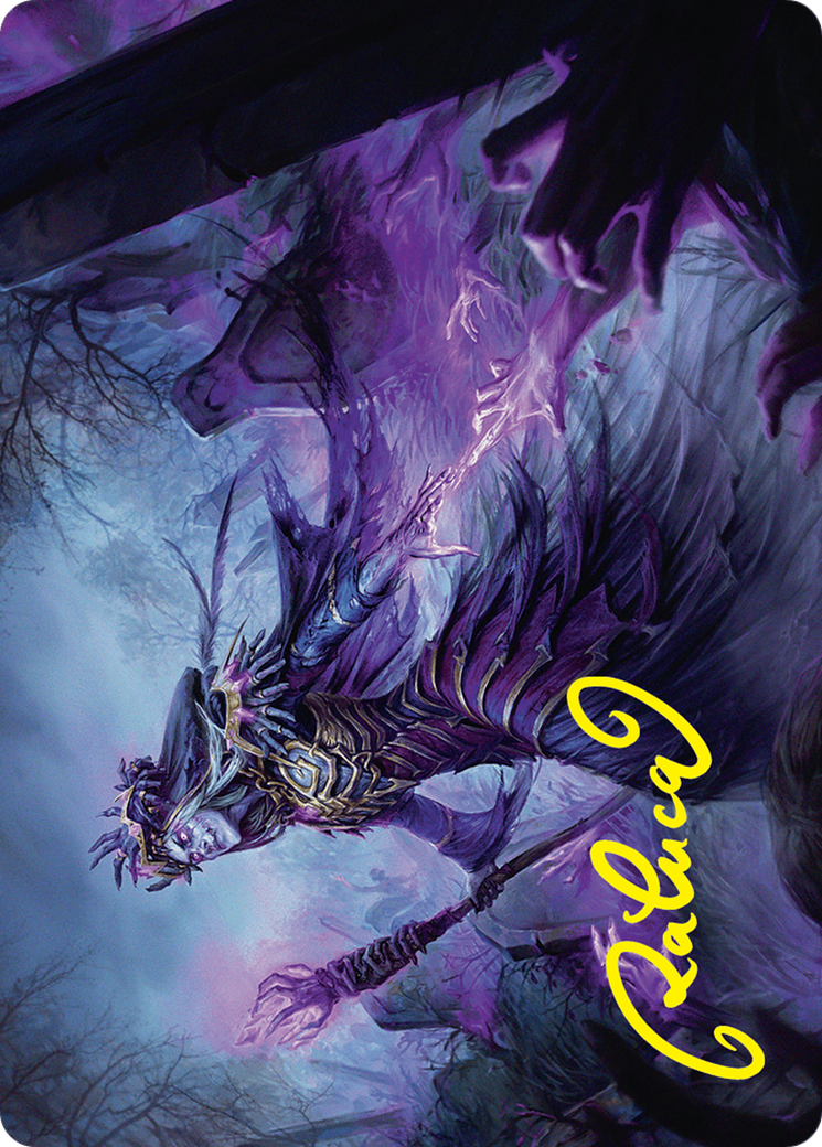 Zul Ashur, Lich Lord Art Card (10/54) (Gold-Stamped Signature) [Foundations Art Series] | Gamers Paradise