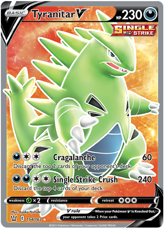 Tyranitar V (154/163) [Sword & Shield: Battle Styles] | Gamers Paradise