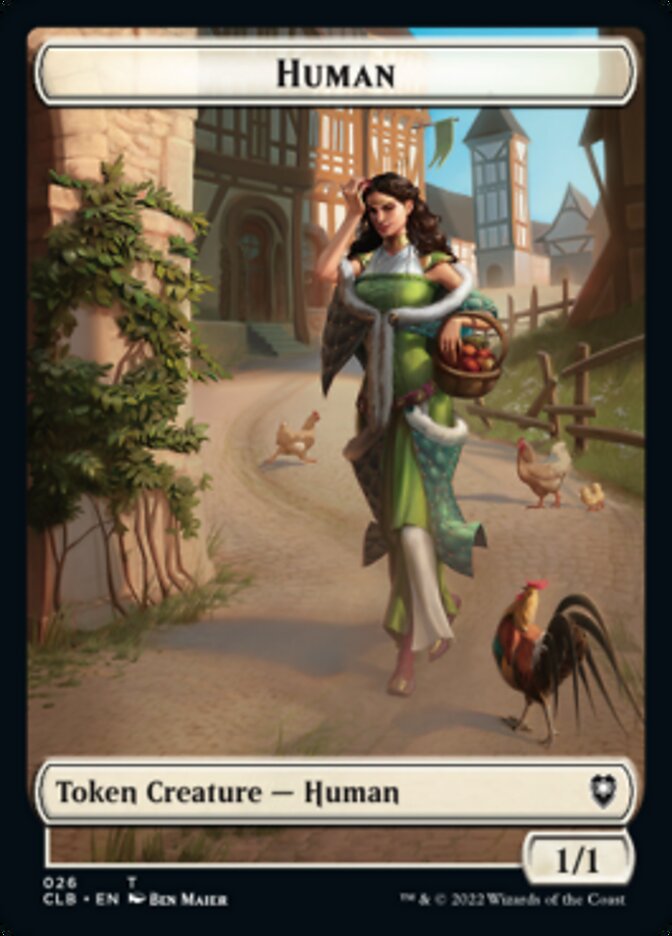 Spider // Human Double-Sided Token [Commander Legends: Battle for Baldur's Gate Tokens] | Gamers Paradise