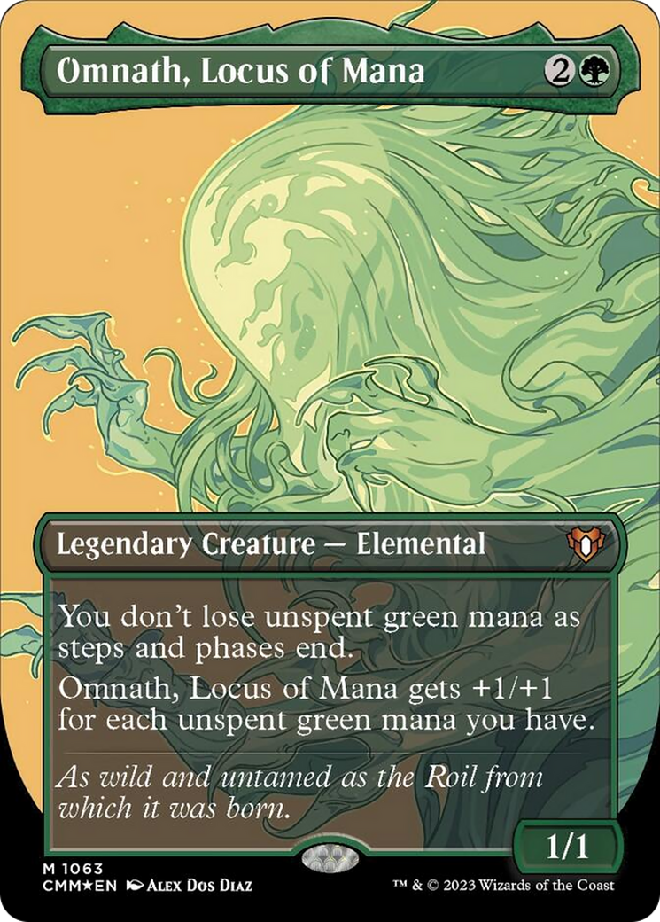Omnath, Locus of Mana (Borderless Textured Foil Frame Break) [Commander Masters] | Gamers Paradise