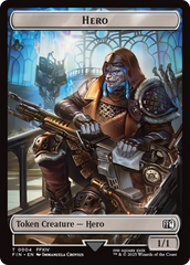 Bird // Hero (0004) Double Sided Token [FINAL FANTASY Commander Tokens] | Gamers Paradise