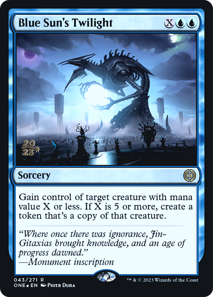 Blue Sun's Twilight [Phyrexia: All Will Be One Prerelease Promos] | Gamers Paradise