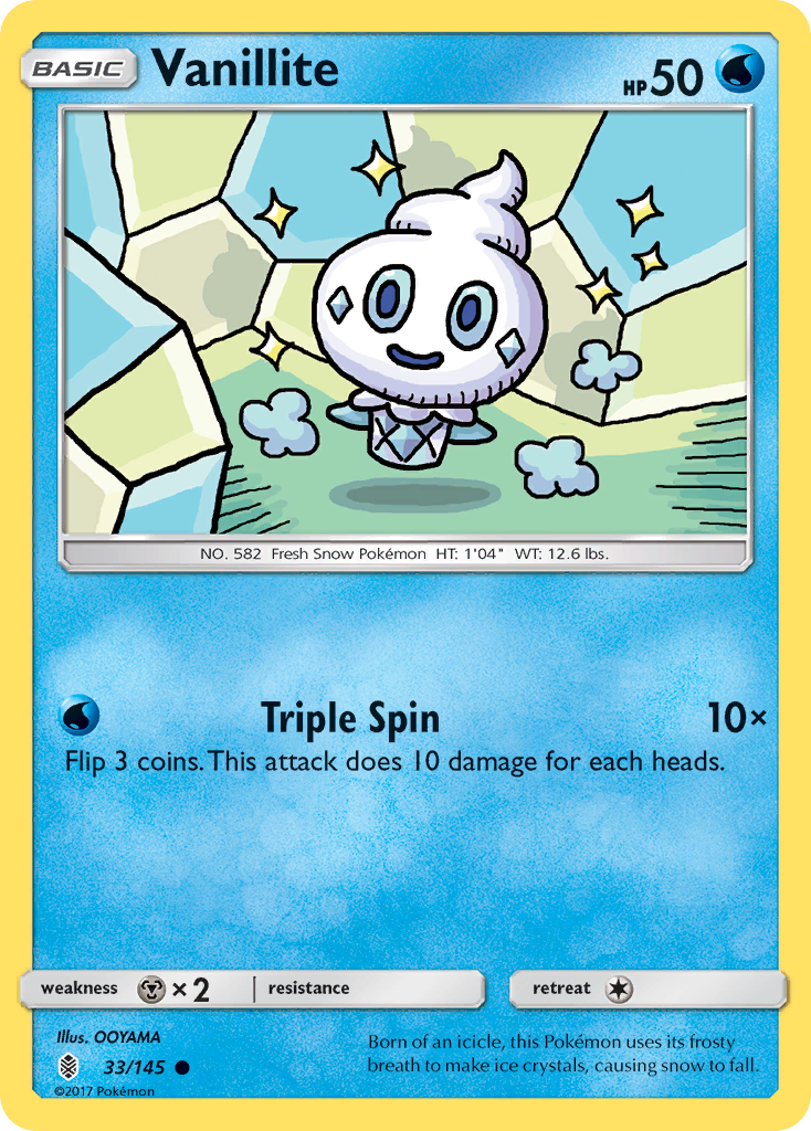 Vanillite (33/145) [Sun & Moon: Guardians Rising] | Gamers Paradise