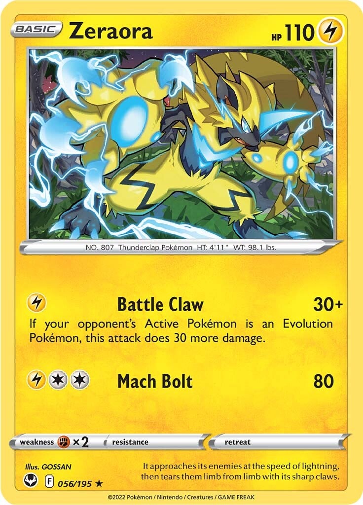 Zeraora (056/195) [Sword & Shield: Silver Tempest] | Gamers Paradise