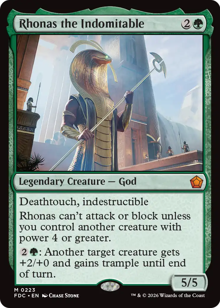 Rhonas the Indomitable [Foundations Commander] | Gamers Paradise