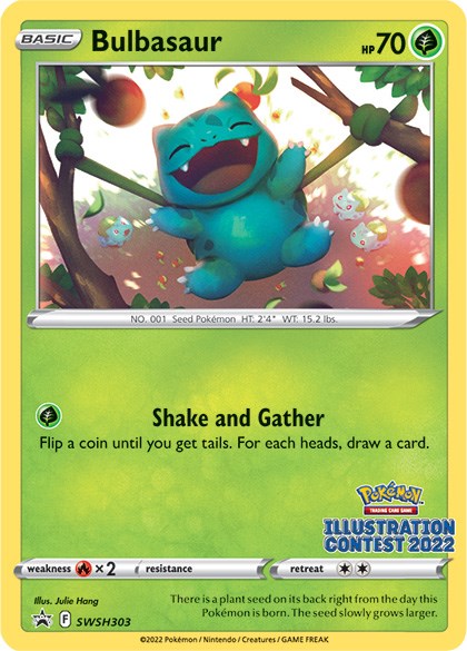 Bulbasaur (SWSH303) (Illustration Contest 2022) [Sword & Shield: Black Star Promos] | Gamers Paradise