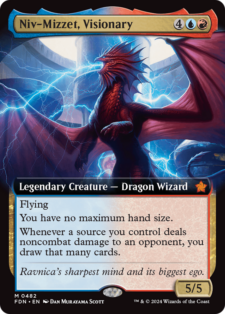 Niv-Mizzet, Visionary (Extended Art) [Foundations] | Gamers Paradise