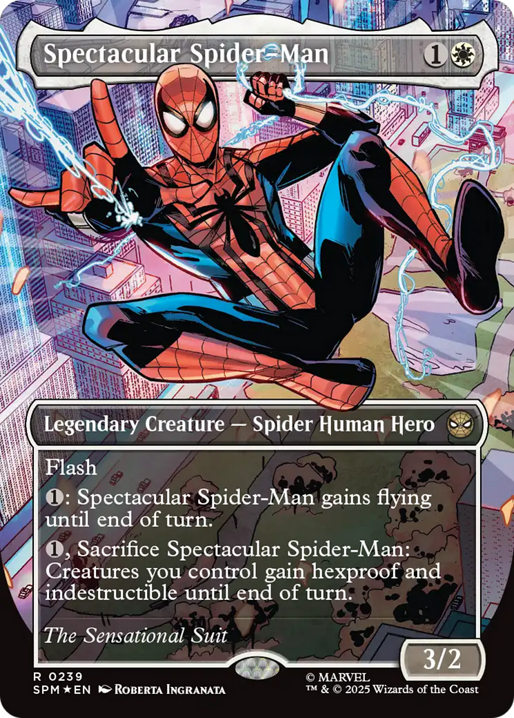 Spectacular Spider-Man (0239) (Borderless) (Textured Foil) [Marvel's Spider-Man] | Gamers Paradise