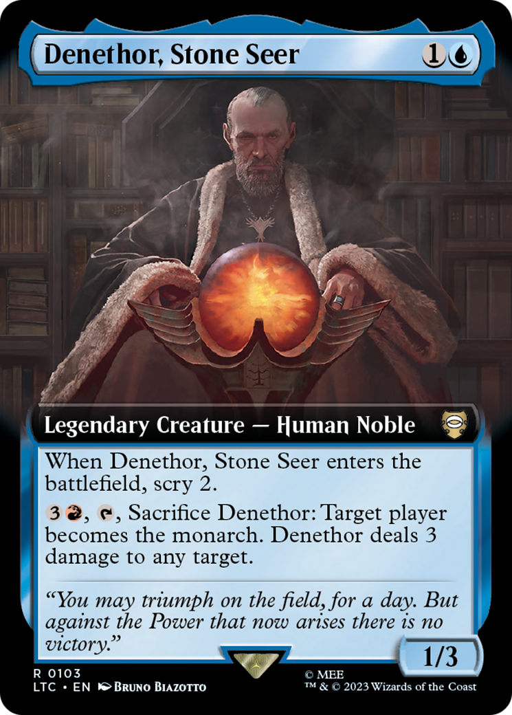 Denethor, Stone Seer (Extended Art) [The Lord of the Rings: Tales of Middle-Earth Commander] | Gamers Paradise