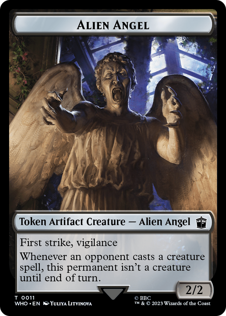 Alien Angel // Dalek Double-Sided Token [Doctor Who Tokens] | Gamers Paradise