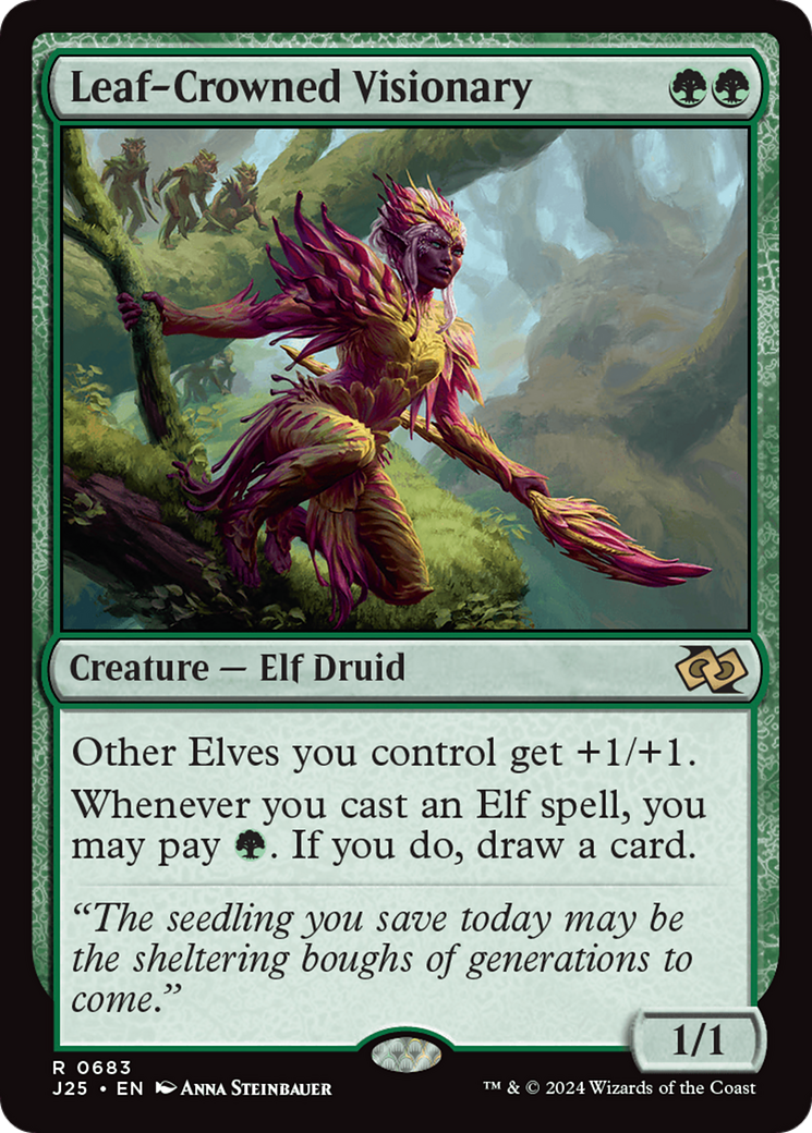 Leaf-Crowned Visionary [Foundations Jumpstart] | Gamers Paradise