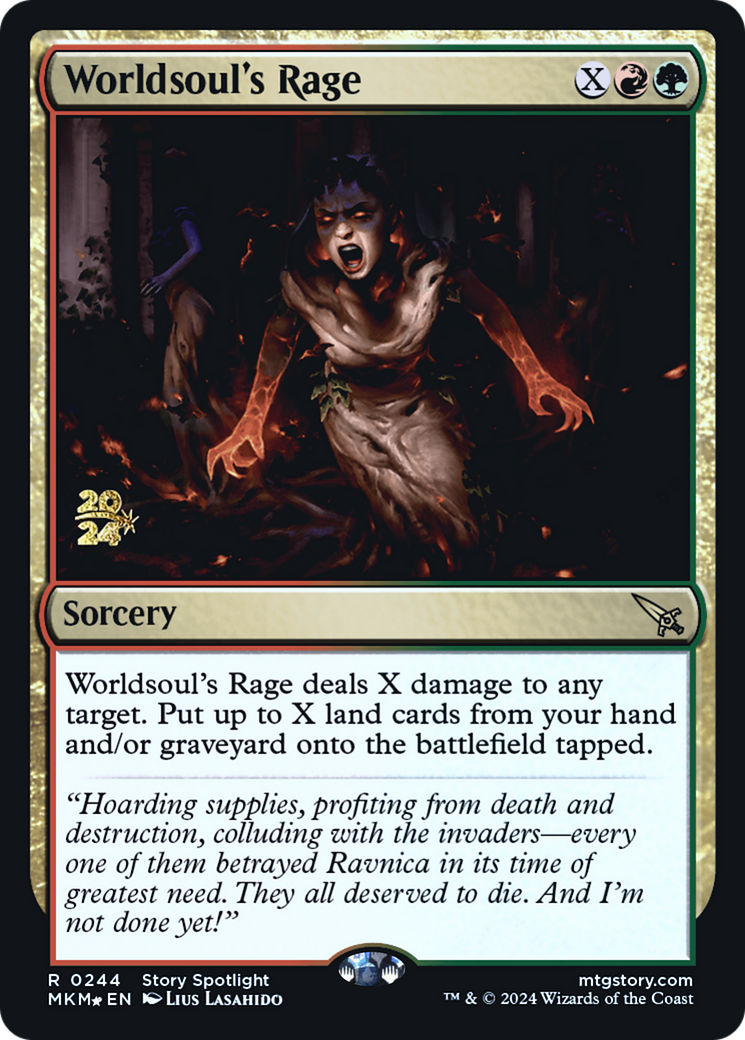 Worldsoul's Rage [Murders at Karlov Manor Prerelease Promos] | Gamers Paradise