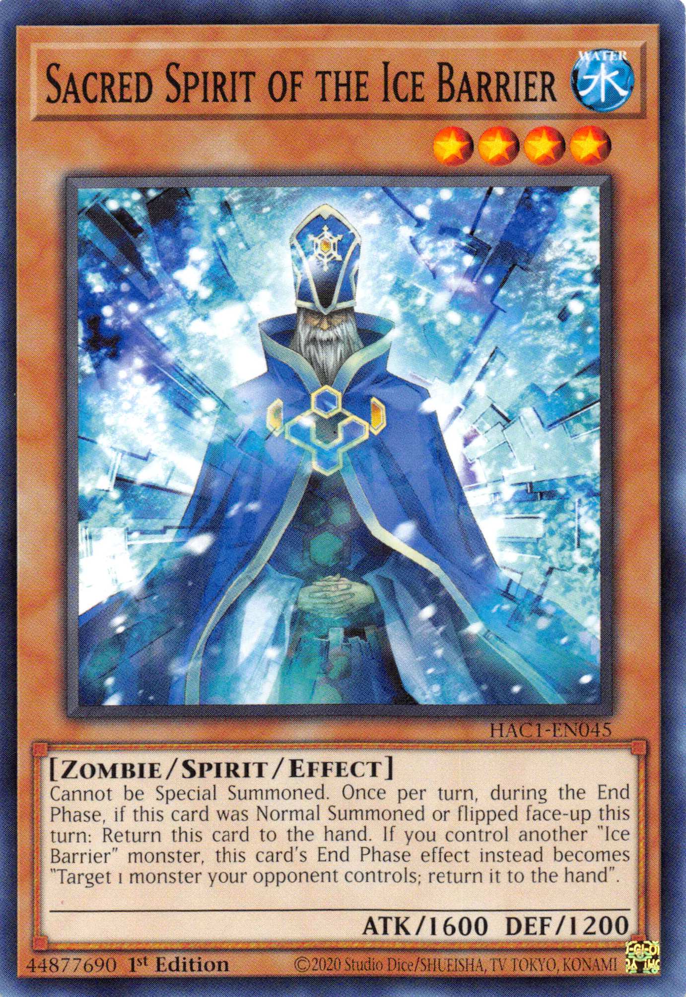 Sacred Spirit of the Ice Barrier [HAC1-EN045] Common | Gamers Paradise