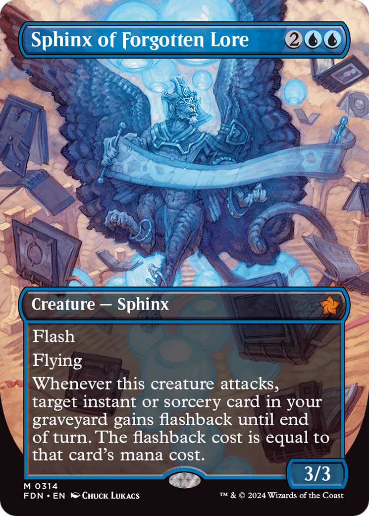 Sphinx of Forgotten Lore (Borderless) [Foundations] | Gamers Paradise