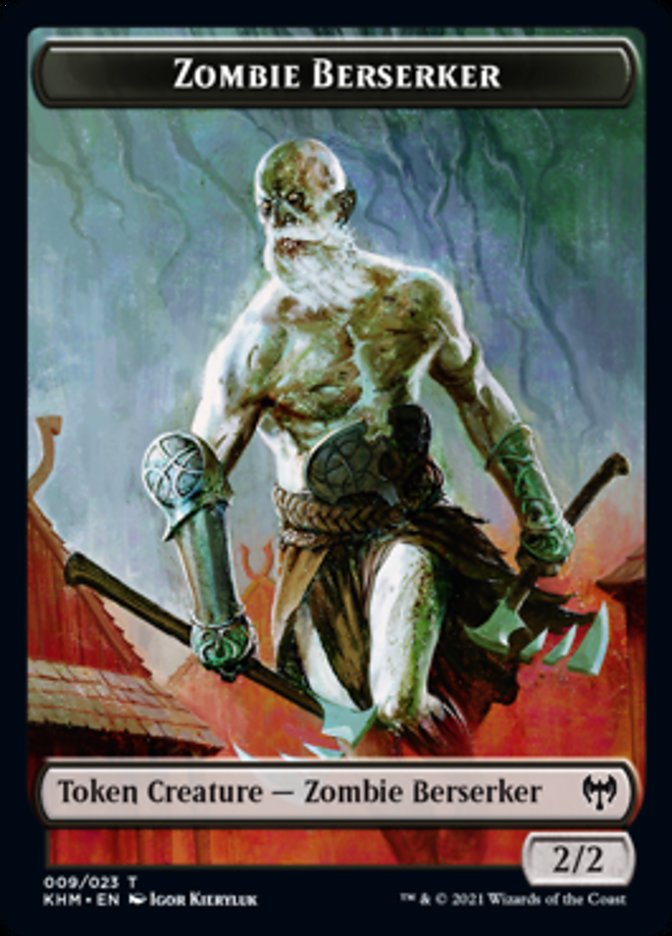Zombie Berserker Token [Kaldheim Tokens] | Gamers Paradise